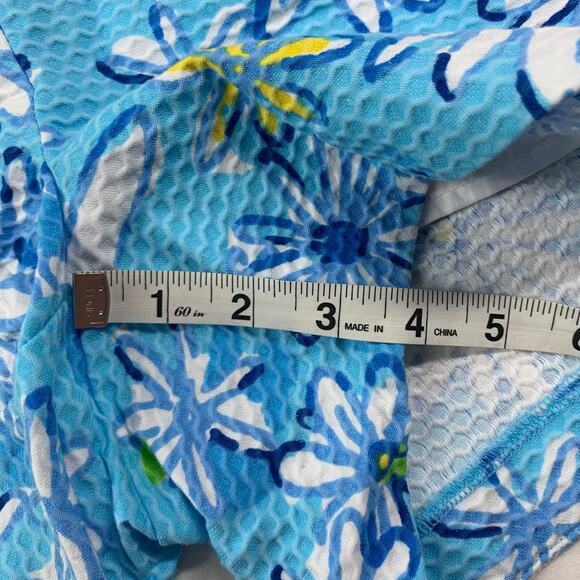 Lilly Pulitzer Shorts Womens 00 Blue Adie Breakwater Daisy Preppy Floral Casual - Picture 11 of 12